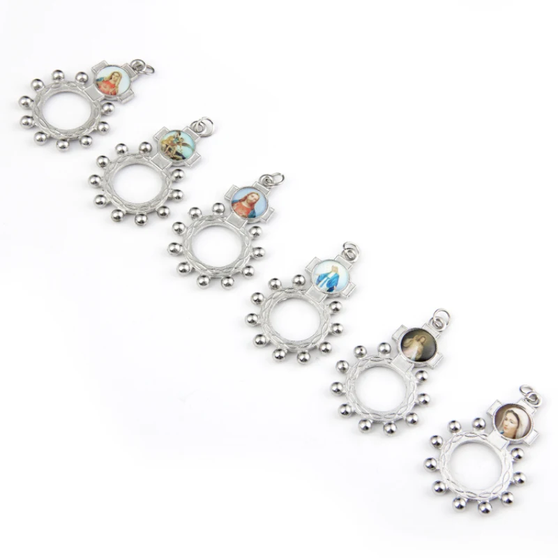 6pcs Pattern is random Multicolor Religious Catholic Orthodox Round Rings Duplex Enamel Alloy Ring rosaries Ring with Single lap
6pcs Pattern is random Multicolor Religious Catholic Orthodox Round Rings Duplex Enamel Alloy Ring rosaries Ring with Single lap