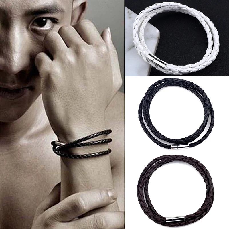 Fashion New Simple And Versatile Multi-Layer Preparation Men's Bracelet Multi-Color Optional Leather Jewelry Direct Sales
Fashion New Simple And Versatile Multi-Layer Preparation Men's Bracelet Multi-Color Optional Leather Jewelry Direct Sales