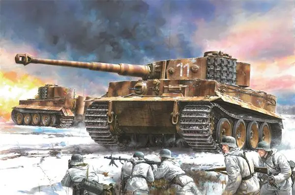 DRAGON 6624 1/35 Tiger I Mid-Production w/Zimmerit 1944