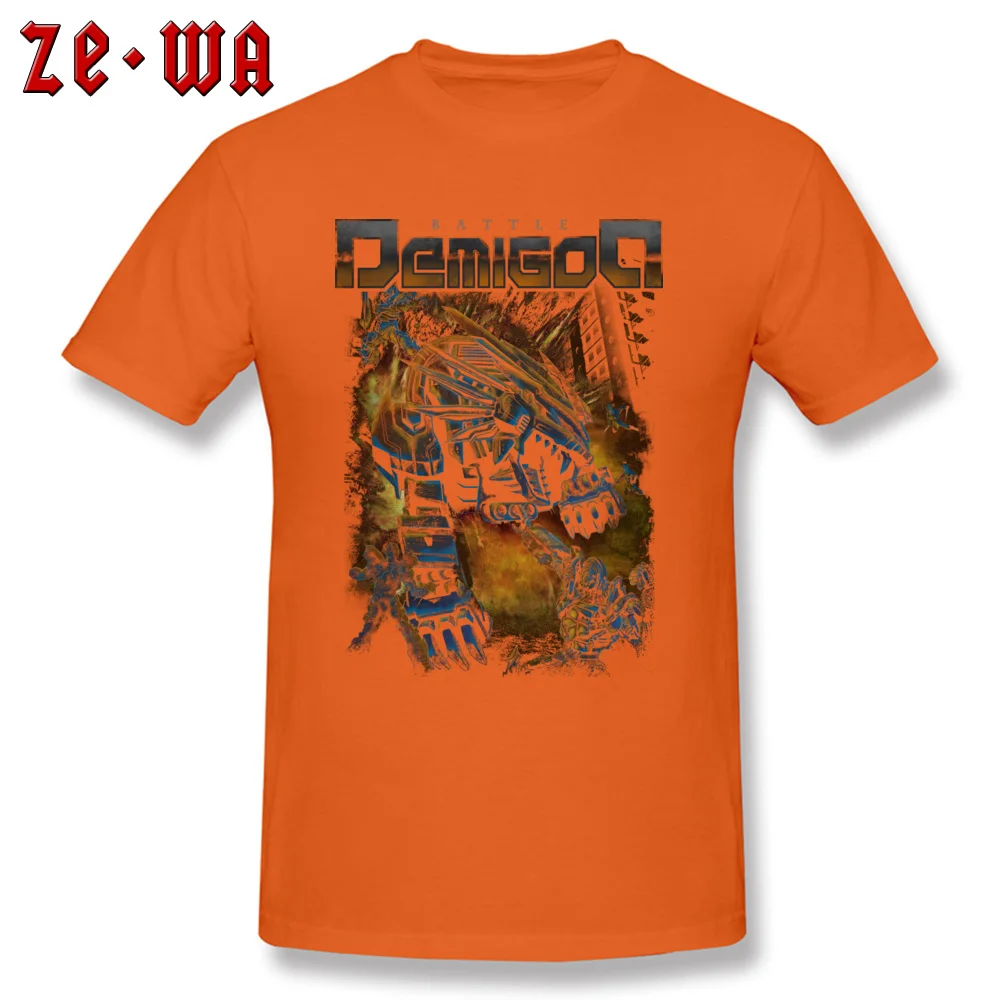Battle Demigod Father Day 100% Cotton O Neck Tees Short Sleeve Funny Tee Shirt Retro Comics T Shirts Wholesale Battle Demigod orange