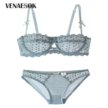 New Sexy Lingerie Gray Bra Set Plus Size 42 40 38 Half Cup Brassiere Deep v Embroidery Bras Transparent Underwear Sets Women 
New Sexy Lingerie Gray Bra Set Plus Size 42 40 38 Half Cup Brassiere Deep v Embroidery Bras Transparent Underwear Sets Women