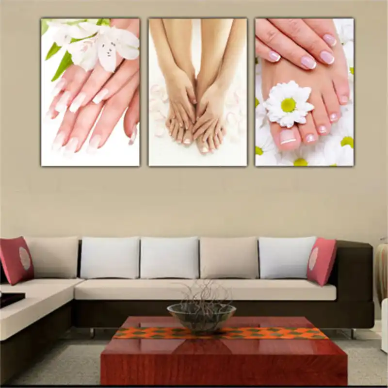 3 Paneles Sin Marco Impresion De Fotografias En Lona Spa Masaje De