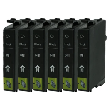 

6PK T0481 Black Ink Cartridges for Epson Stylus Photo R200 R220 R300 R300M R320 R325 R340 R350 RX500 RX600 RX620 RX640 Printers