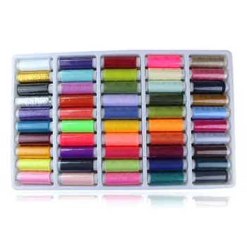 Sewing Thread Assortment Coil 50pcs 150 Y Each Polyester Thread Sewing Kit Purpose Polyester Thread for Hand and Machine Sewing
Sewing Thread Assortment Coil 50pcs 150 Y Each Polyester Thread Sewing Kit Purpose Polyester Thread for Hand and Machine Sewing