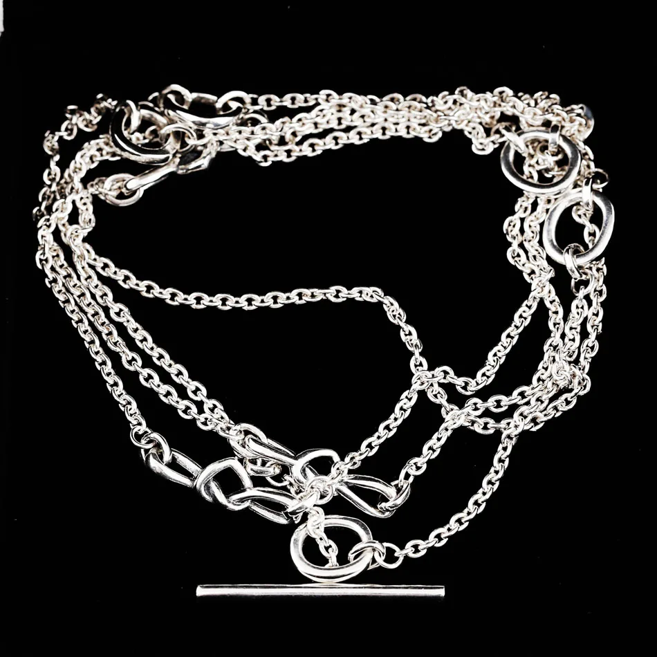 New 925 Sterling Silver Necklace Knotted Heart Heart-embellished T-clasp Link Necklace For Women Wedding Gift Europe Jewelry
New 925 Sterling Silver Necklace Knotted Heart Heart-embellished T-clasp Link Necklace For Women Wedding Gift Europe Jewelry