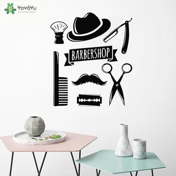 YOYOYU Wall Decal Man Barber Shop Hair Cut Tools Vinyl Wall Stickers Modern Wallpaper Stylist Hairdresser Man Face Salon QQ452
YOYOYU Wall Decal Man Barber Shop Hair Cut Tools Vinyl Wall Stickers Modern Wallpaper Stylist Hairdresser Man Face Salon QQ452