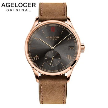 Luxury AGELOCER Wristwatch Brand Mechanical role Watch Gold plated Self-Winding Military Fossiler Automatic Auto Date Watch Men
Luxury AGELOCER Wristwatch Brand Mechanical role Watch Gold plated Self-Winding Military Fossiler Automatic Auto Date Watch Men