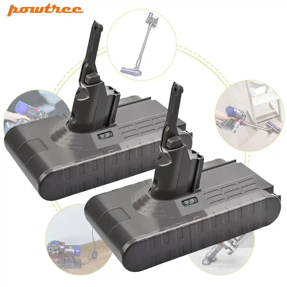 Powtree Battery For Dyson V8 Battery 21 6v 4000mah Vacuum Cleaner Tools Li Ion High Capacity Replacement V8 Absolute V8 Animal Replacement Batteries Aliexpress