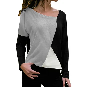 Laamei Women Color Block Long Sleeve Casual T-Shirts 2020 Spring Round Neck Patchwork Slim Fit Tops Tee Cotton T-Shirt Camisas
Laamei Women Color Block Long Sleeve Casual T-Shirts 2020 Spring Round Neck Patchwork Slim Fit Tops Tee Cotton T-Shirt Camisas