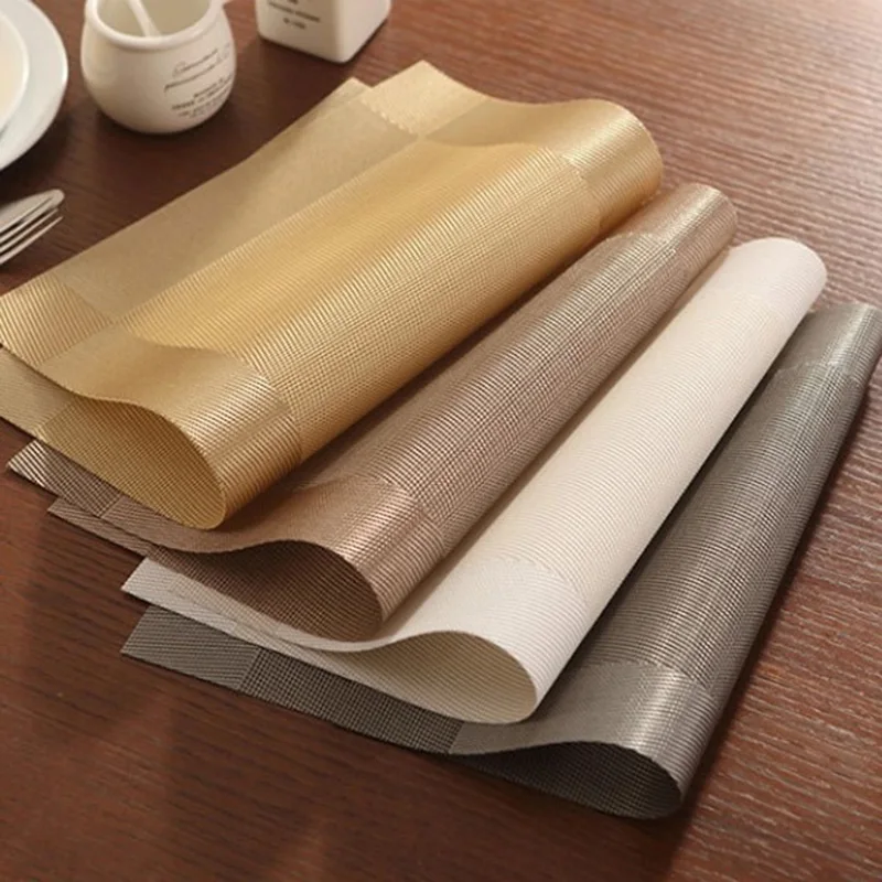 4pcs / lot PVC placemats coaster Waterproof non-slip dinning mat Western food insulation mat table decoration accessories
4pcs / lot PVC placemats coaster Waterproof non-slip dinning mat Western food insulation mat table decoration accessories