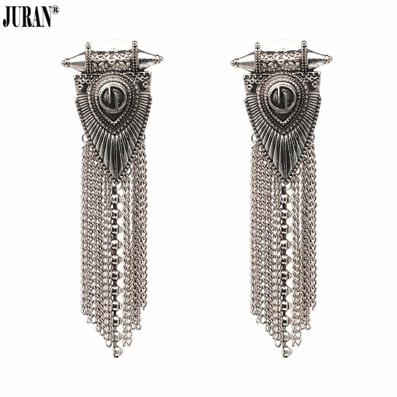 JURAN Punk Statement Drop Fringed Earrings For Women Long Metallic Tassel Antique Dangle Earring Fashion Jewelry Accessories
JURAN Punk Statement Drop Fringed Earrings For Women Long Metallic Tassel Antique Dangle Earring Fashion Jewelry Accessories
