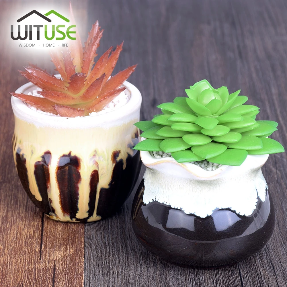 WITUSE mini ceramic flower pots flowing glazed vase flowerpot pot planters for succulents home and garden bonsai potted flower
WITUSE mini ceramic flower pots flowing glazed vase flowerpot pot planters for succulents home and garden bonsai potted flower