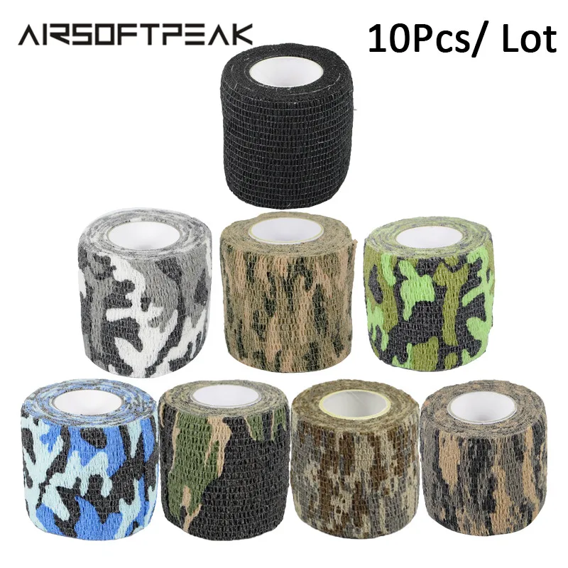 10Pcs/Lot Self-adhesive Camping Camo Tape Bandage Stealth Non-woven Paintball Rifle Hunting Shooting Waterproof Camouflage Tapes
10Pcs/Lot Self-adhesive Camping Camo Tape Bandage Stealth Non-woven Paintball Rifle Hunting Shooting Waterproof Camouflage Tapes