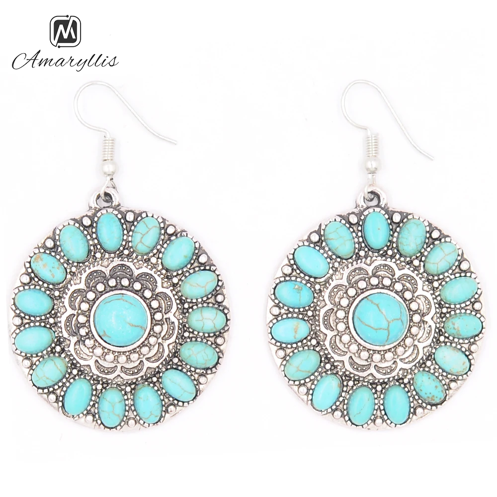Amaiyllis Vintage Natural Stone Statement Dangle Earrings Ethnic Indian Pendant Drop Earrings Tibet Trendy Round Earrings Gift
Amaiyllis Vintage Natural Stone Statement Dangle Earrings Ethnic Indian Pendant Drop Earrings Tibet Trendy Round Earrings Gift