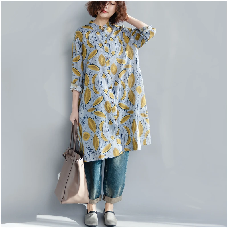 New Elegant Plus Size Spring Autumn Women Shirt Vintage Print Casual Loose Ladies Blusas Full Sleeve Long Cotton Oversize Blouse
New Elegant Plus Size Spring Autumn Women Shirt Vintage Print Casual Loose Ladies Blusas Full Sleeve Long Cotton Oversize Blouse