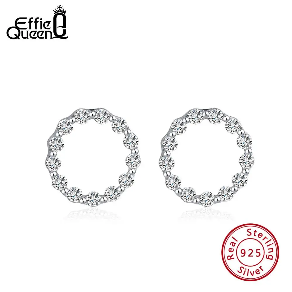 Effie Queen 925 Sterling Silver Stud Earrings for Women with Zircon Round Korean Earrings Romantic Wedding Jewelry Gift BE108
Effie Queen 925 Sterling Silver Stud Earrings for Women with Zircon Round Korean Earrings Romantic Wedding Jewelry Gift BE108