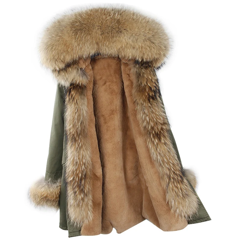 2018 new parka real fur coat winter jacket women natural raccoon fur collar warm thick rabbit fur liner parkas Detachable
2018 new parka real fur coat winter jacket women natural raccoon fur collar warm thick rabbit fur liner parkas Detachable
