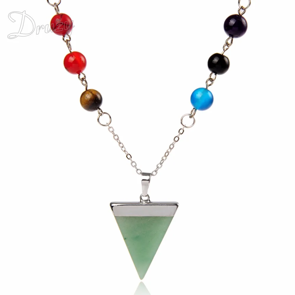 Druzy 8MM Colorful 7 Chakra Reiki Natural Stone Quartz Beads Rainbow Necklace Women Collares Energy Crystals Pendant Necklace
Druzy 8MM Colorful 7 Chakra Reiki Natural Stone Quartz Beads Rainbow Necklace Women Collares Energy Crystals Pendant Necklace