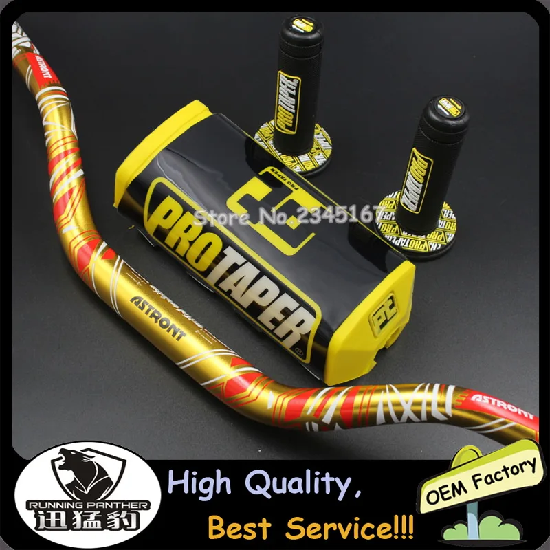 Gold 1-1/8'' 28MM Motorcycle Handlebars Fat Bars+ Grips + Bar Pad For Dirt Bike SUZUKI DRZ400 RMZ450 RMZ250 Z250 Z450 GSX GSXR
Gold 1-1/8'' 28MM Motorcycle Handlebars Fat Bars+ Grips + Bar Pad For Dirt Bike SUZUKI DRZ400 RMZ450 RMZ250 Z250 Z450 GSX GSXR