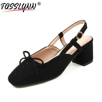 TASSLYNN 2019 Woman Sandals Med Heels Shoes Flock Buckle Sweet Style Women Shoes Square Heels Slingback Shoes Woman Size 34-43
TASSLYNN 2019 Woman Sandals Med Heels Shoes Flock Buckle Sweet Style Women Shoes Square Heels Slingback Shoes Woman Size 34-43