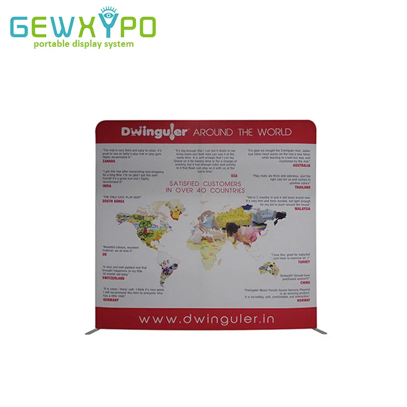 10ft*10ft Size Straight Tension Fabric Portable Trade Show Booth Advertising Display Wall With Single Side Printed Banner
10ft*10ft Size Straight Tension Fabric Portable Trade Show Booth Advertising Display Wall With Single Side Printed Banner
