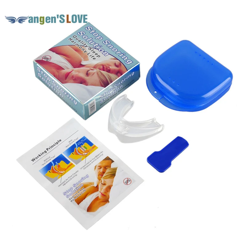 Image Stop Snoring Solution Anti Snore Soft Silicone Mouthpiece Good High Quality Night Sleeping Apnea Guard Bruxism Tray