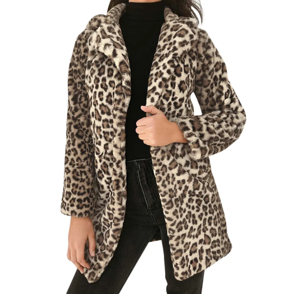 Women Leopard Sexy Winter Warm Faux Fur Coat Cardigan Outwear Coat Jacket casual outwear chaqueta mujer
Women Leopard Sexy Winter Warm Faux Fur Coat Cardigan Outwear Coat Jacket casual outwear chaqueta mujer