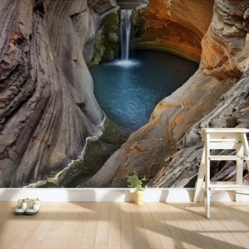 Personalized Customization 3D Stereo Cave Waterfall Mural Wallpaper Living Room Gallery Modern Creative Decor Wallpaper Frescoes
Personalized Customization 3D Stereo Cave Waterfall Mural Wallpaper Living Room Gallery Modern Creative Decor Wallpaper Frescoes