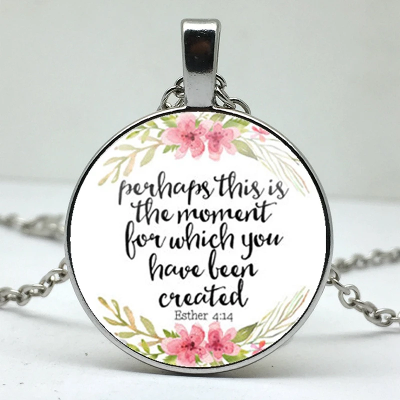 New Maybe It's Your Time Created Necklace Inspirational Jewelry Esther 4:14 Text Pattern Pendant Necklace
New Maybe It's Your Time Created Necklace Inspirational Jewelry Esther 4:14 Text Pattern Pendant Necklace