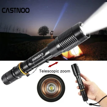 CASTNOO LED Flashlight 8000 LM T6 Torch waterproof 5 modes led lamp Portable camping lanterna by 18650 Battery
CASTNOO LED Flashlight 8000 LM T6 Torch waterproof 5 modes led lamp Portable camping lanterna by 18650 Battery