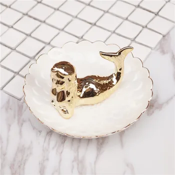 1PCS Ceramic Mermaid Jewelry plates candy organizer tray Jewelry dish Snack dish Necklace earrings Rings home
1PCS Ceramic Mermaid Jewelry plates candy organizer tray Jewelry dish Snack dish Necklace earrings Rings home
