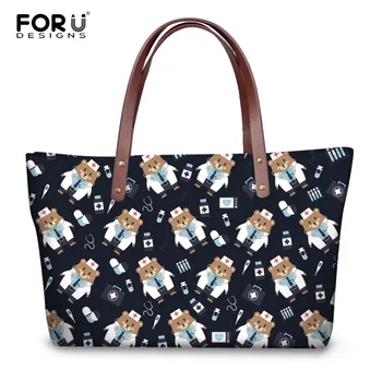 FORUDESIGNS Large Women Handbags Cartoon Cute Nurse Bear Prints Ladies Messenger for Girls Tote Shoulder Bags Bolsa Feminina
FORUDESIGNS Large Women Handbags Cartoon Cute Nurse Bear Prints Ladies Messenger for Girls Tote Shoulder Bags Bolsa Feminina