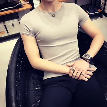 2017 fine men's T-shirt summer stretch tight Mens metrosexual man short sleeved T-shirt short sleeve T-shirt
2017 fine men's T-shirt summer stretch tight Mens metrosexual man short sleeved T-shirt short sleeve T-shirt