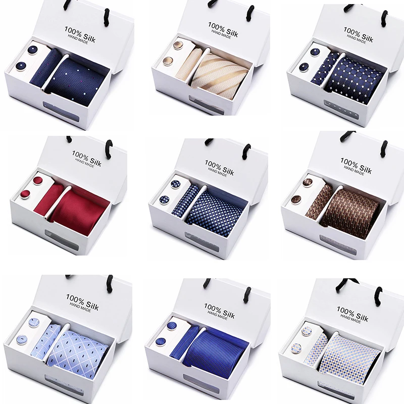 Gift box packing Mans Solid Tie 100% Silk Jacquard Necktie Gravata Handkerchief Cufflinks Wedding Tie Set for Men Formal Party
Gift box packing Mans Solid Tie 100% Silk Jacquard Necktie Gravata Handkerchief Cufflinks Wedding Tie Set for Men Formal Party