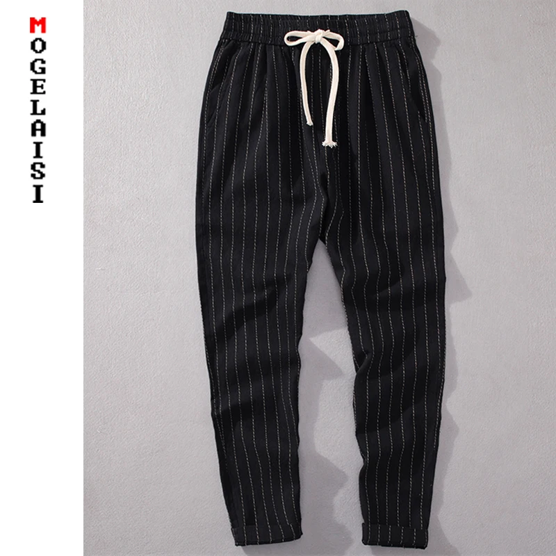 New 2019 casual cotton linen pants men summer Fashion small Striped Breathable soft trousers Hip Hop pants man M-3XL YY1919
New 2019 casual cotton linen pants men summer Fashion small Striped Breathable soft trousers Hip Hop pants man M-3XL YY1919
