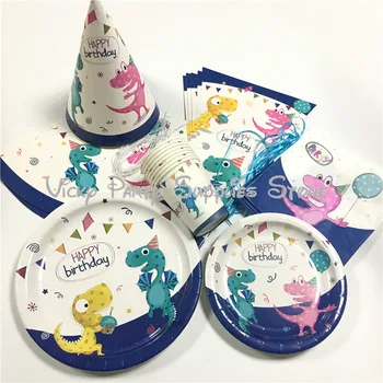 58pcs/lot Color Cartoon Dinosaur Disposable Tableware Set Dinosaur Birthday Baby Shower Party Cup Plate Flag Decoration Supplies
58pcs/lot Color Cartoon Dinosaur Disposable Tableware Set Dinosaur Birthday Baby Shower Party Cup Plate Flag Decoration Supplies