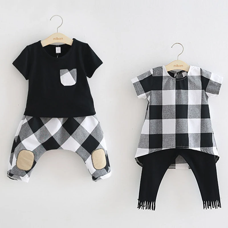 2018 New Kids Clothes For Brother Sister Clothes Summer New Boys Girls Sets Casual Short Sleeve+Shorts 2Pcs Suit 3-7 Year
2018 New Kids Clothes For Brother Sister Clothes Summer New Boys Girls Sets Casual Short Sleeve+Shorts 2Pcs Suit 3-7 Year