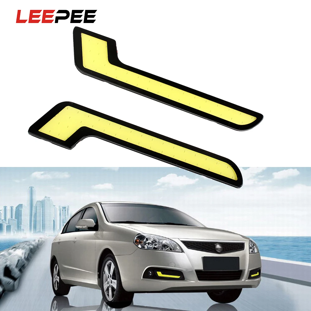 LEEPEE 2Pcs/Set LED Car DRL Daytime Running Lights DC 12V 6000K Universal COB LED Auto Fog Lamps External Light Source
LEEPEE 2Pcs/Set LED Car DRL Daytime Running Lights DC 12V 6000K Universal COB LED Auto Fog Lamps External Light Source