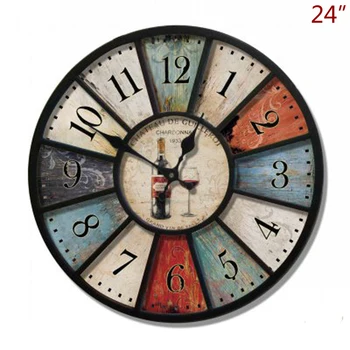 Large 24 inches Round Antique Wine Bottle and Cup with Arabic Numerals Printed MDF with Black Iron Framed Wall Clock
Large 24 inches Round Antique Wine Bottle and Cup with Arabic Numerals Printed MDF with Black Iron Framed Wall Clock