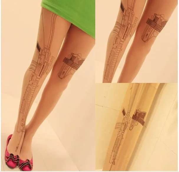 1PC cool design Machine Gun style Tattoo Print Pattern good quality Pantyhose Stockings Tights retail pack
1PC cool design Machine Gun style Tattoo Print Pattern good quality Pantyhose Stockings Tights retail pack