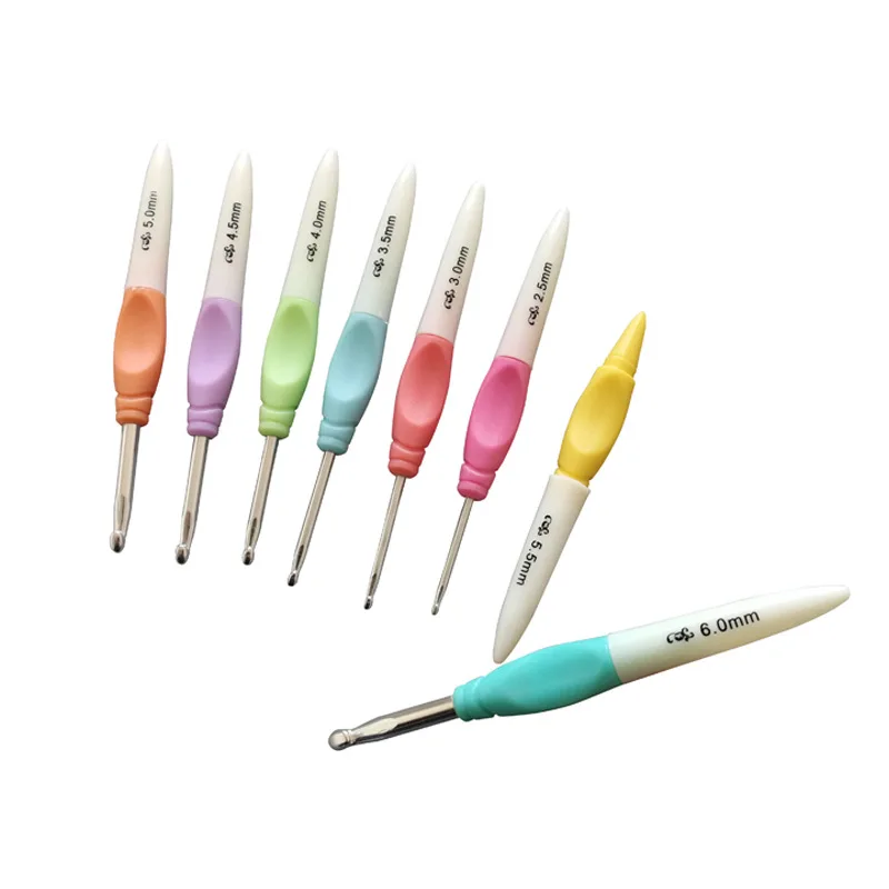 8Pcs/Set 2.5-6.0mm Crochet Hook Set Aluminum Ergonomic Crochet Needles with Colorful Soft Rubber Grip Cushioned Handles Needles
8Pcs/Set 2.5-6.0mm Crochet Hook Set Aluminum Ergonomic Crochet Needles with Colorful Soft Rubber Grip Cushioned Handles Needles