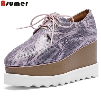 ASUMER Big size 2020 printing genuine leather shoes lace up wedges high heels casual party shoes ladies platform shoes
ASUMER Big size 2020 printing genuine leather shoes lace up wedges high heels casual party shoes ladies platform shoes