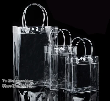 20x28x10cm Waterproof transparent gift bag plastic bag PVC shop cosmetic packaging bag party holiday Supplies
20x28x10cm Waterproof transparent gift bag plastic bag PVC shop cosmetic packaging bag party holiday Supplies