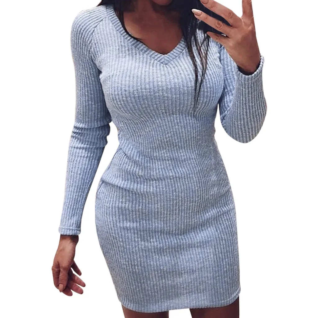 Autumn and Winter Straight New Women's Fashion Sexy Bodycon Mini Knitted Sweater Dresses plus size dress aug 19
Autumn and Winter Straight New Women's Fashion Sexy Bodycon Mini Knitted Sweater Dresses plus size dress aug 19