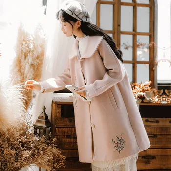 Thicken Overcoat 2020 Winter Good Quality Mohair Velvet Woolen Embroidery Coat Women Floral
Thicken Overcoat 2020 Winter Good Quality Mohair Velvet Woolen Embroidery Coat Women Floral