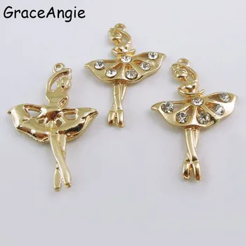 10pcs Crystal Statement Charms Maxi Alloy Gold Dance BALLET Girl Fairy Angel For Necklace Chain Pendant Fashion Jewelry
10pcs Crystal Statement Charms Maxi Alloy Gold Dance BALLET Girl Fairy Angel For Necklace Chain Pendant Fashion Jewelry