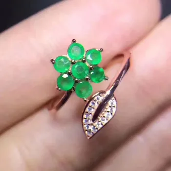 Natural green emerald Ring Natural gemstone Adjustable Ring 925 sterling silver trendy elegant Flowers women girl party Jewelry
Natural green emerald Ring Natural gemstone Adjustable Ring 925 sterling silver trendy elegant Flowers women girl party Jewelry