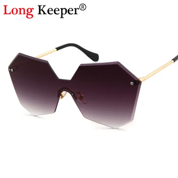 Long Keeper New Women's Rimless Irregular Sunglasses Male Female Oversized Men Glasses Reflective Mirror Eyewears UV400 V8206
Long Keeper New Women's Rimless Irregular Sunglasses Male Female Oversized Men Glasses Reflective Mirror Eyewears UV400 V8206