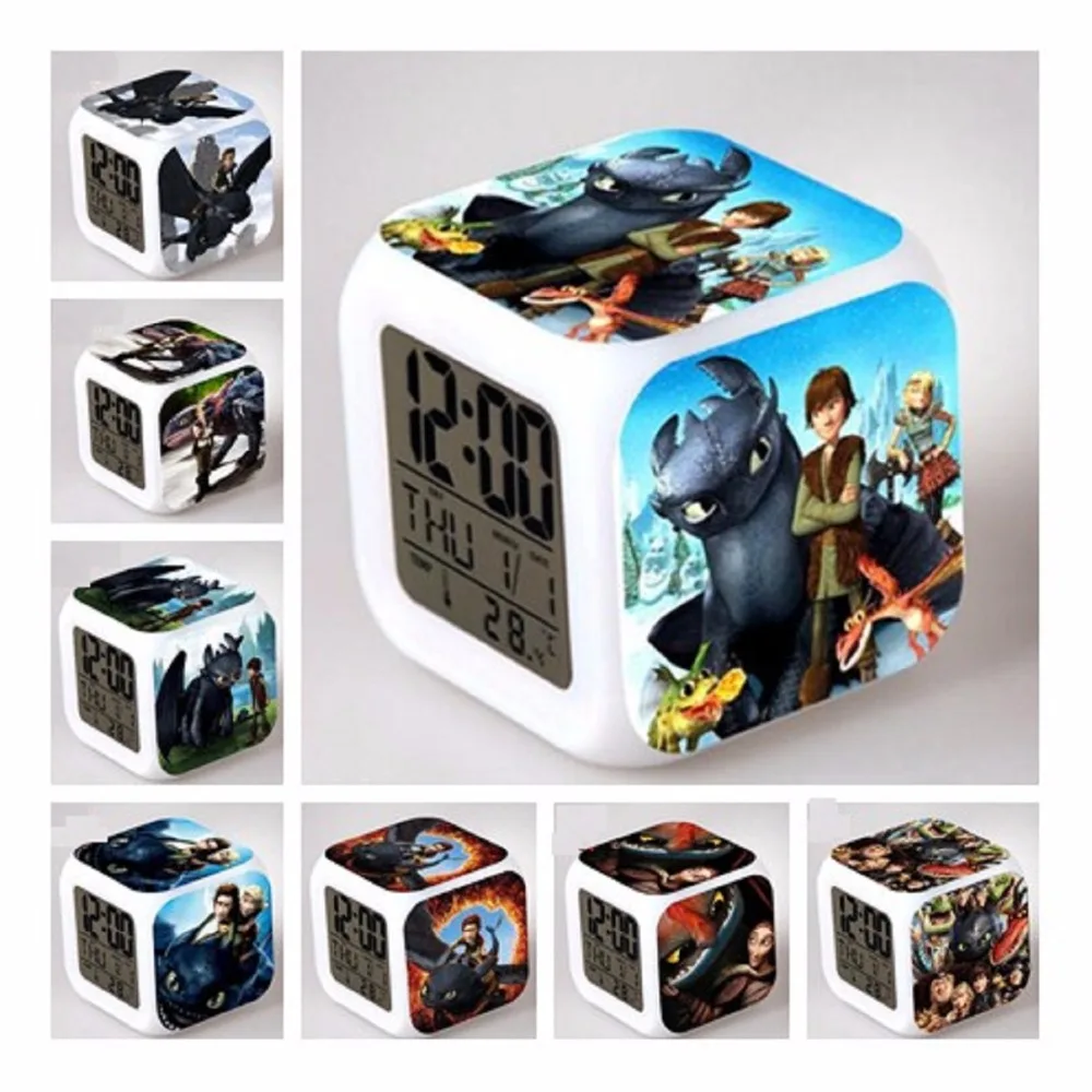 How to Train Your Dragon 3 Anime Figurines 7Colorful Flash Touch light Alarm Clock Toothless night fury light fury Figure toy
How to Train Your Dragon 3 Anime Figurines 7Colorful Flash Touch light Alarm Clock Toothless night fury light fury Figure toy