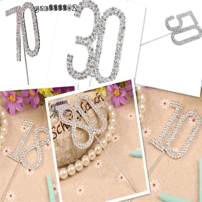 Diamante Dual Numeral 10/18/30/40/50/60/70/80 Monogram Cake Toppers for Wedding Birthday Number Beautiful
Diamante Dual Numeral 10/18/30/40/50/60/70/80 Monogram Cake Toppers for Wedding Birthday Number Beautiful